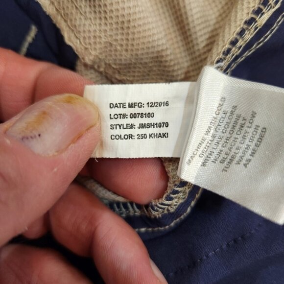 Johnnie-O Mulligan Shorts Mens 38 Khaki Prep-Formance Flat Front Stretch Golf - Picture 8 of 15